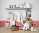 Ver imagem 2 de Papel de Parede Adesivo Arabesco Vermelho Decorativo 2,80m