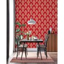Ver imagem 4 de Papel de Parede Adesivo Arabesco Vermelho Decorativo 2,80m