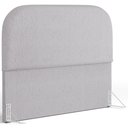 Ver imagem 2 de Cabeceira Cama Box Casal 140cm Lanna com Puff Recamier Doha W01 Linho Cinza - Lyam Decor