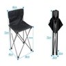 Cadeira Praia Camping Bolso Lateral 70cm Banqueta Pesca Banco Assento Dobravel Preta Bolsa - 5