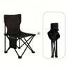 Cadeira Praia Camping Bolso Lateral 70cm Banqueta Pesca Banco Assento Dobravel Preta Bolsa - 3
