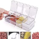 Ver imagem 3 de Porta Temperos e Condimentos Acrilico 4 Potes Organizadores