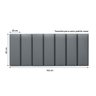 Cabeceira Painel Modular Estofada Cama Box Casal - Tam. Instalada 140 cm x 60 cm Cor:Grafite - 3