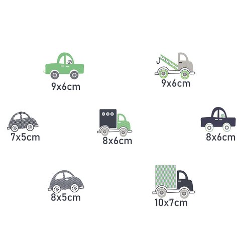 Adesivo de Parede Carrinhos Modernos Adesivos Primeiro Quarto carros modernos para quartos de menino