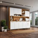 Ver mais imagens de Kit Cozinha 9 Portas Mega 208 Cm Cinamomo Branco Armoveis