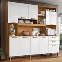 Ver imagem 2 de Kit Cozinha 9 Portas Mega 208 Cm Cinamomo Branco Armoveis