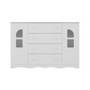 Ver imagem 7 de Cômoda Infantil 125cm 2 Portas com Vidro e 4 Gavetas Liz Multimóveis Mp4516 Branco