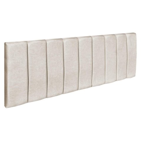 Cabeceira Painel King 1,95m Holanda Suede Bege - Pallazio