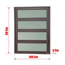 Ver imagem 4 de Basculante Alumínio 80 x 100 Elite V.Boreal Marrom Corten Brimak