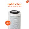 Refil Filtro Clor 9.3/4" 5 Micra Carvão Ativado Hidrofiltros - 2