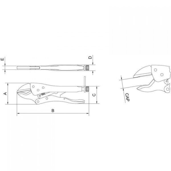 Alicate de Pressão Mordente Triangular 10" para Trabalho em Altura Tramontina PRO - 2