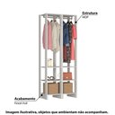Ver imagem 2 de Estante Closet Yes 80cm com 2 Cabideiros - Branco