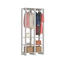 Ver imagem 1 de Estante Closet Yes 80cm com 2 Cabideiros - Branco