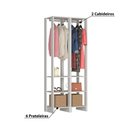 Ver imagem 3 de Estante Closet Yes 80cm com 2 Cabideiros - Branco