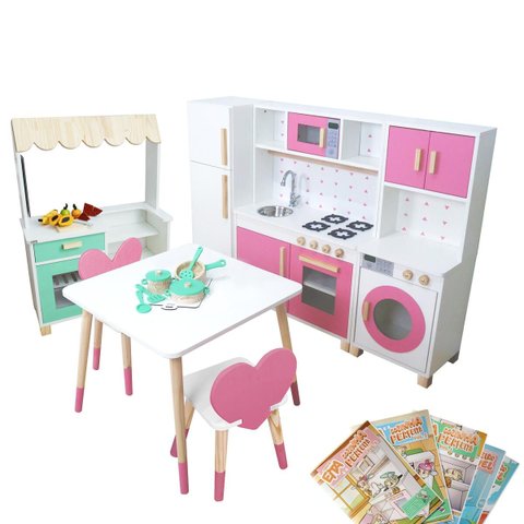 Combo Educativo Eita! Kit Completo Mercadinho em Madeira