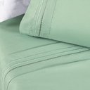 Ver imagem 1 de Jogo de Lençol Casal Yara Bordado 4 Peças Verde