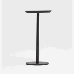 Mesa de Apoio Tokka - Tampo Ebano - Base Aço Carbono - Altura 50cm - 4