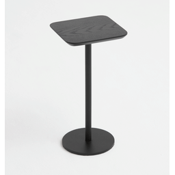 Mesa de Apoio Tokka - Tampo Ebano - Base Aço Carbono - Altura 50cm - 1