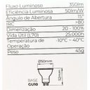 Ver imagem 2 de Lâmpada Led Dicróica Gu10 Evo Dimerizável 7w 2700k 350lm-stella