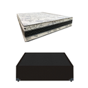 Ver imagem 1 de Cama Base Box Casal Super Confort Suede Preto + Colchão Casal Super Confort D33 24x138x188