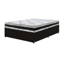 Ver imagem 2 de Cama Base Box Casal Super Confort Suede Preto + Colchão Casal Super Confort D33 24x138x188