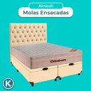 Ver imagem 4 de Kit Cama Box Bau + Cabeceira + Colchão Casal Molas Ensacadas - Airtech - Ortobom