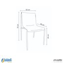 Ver imagem 4 de Kit 2 Cadeiras Íris Pp Preta e Nude - Rivatti