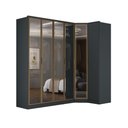 Ver imagem 2 de Guarda Roupa Modulado 6 Portas de Bater 2 Gavetas MDF com LED Grafitto