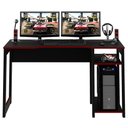Ver imagem 6 de Mesa para Escritório Home Office Gamer ME4152 MDP Preto/Vermelho - Gran Belo