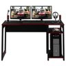 Mesa para Escritório Home Office Gamer ME4152 MDP Preto/Vermelho - Gran Belo - 6