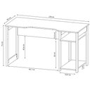 Ver imagem 3 de Mesa para Escritório Home Office Gamer ME4152 MDP Preto/Vermelho - Gran Belo