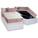 Ver imagem 1 de Cama Box Baú Solteiro: Colchão Molas MasterPocket Ensacadas Anjos Richesse + Base CRC Courano White(