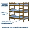 Ver imagem 3 de Treliche em Madeira Maciça Esmeralda Nemargi Imbuia com 3 Colchões Gazin