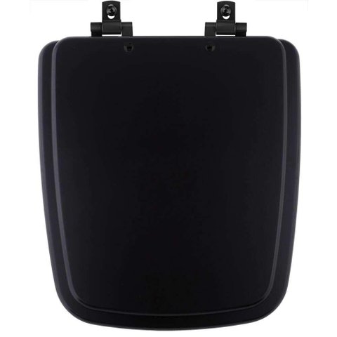 Assento Sanitário Mdf Soft Close Boss Matte Black (preto Fosco) para Vaso Incepa com Ferragem Preta