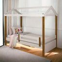 Ver imagem 1 de Cama Casa Eliz Branca com Colchão - Divaloto