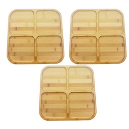 Kit 3 Petisqueiras Quadrada Bambu 20cm Class Home - 1