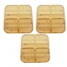 Kit 3 Petisqueiras Quadrada Bambu 20cm Class Home - 1