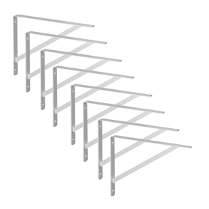 8x Suporte Mão Francesa Forte P/ Prateleira 40cm - Branca