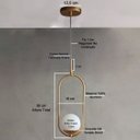 Ver imagem 3 de Pendente Lustre de Teto Dourado Jabuticaba em Alumínio com Globo Fosco 12cm Decoração Casa