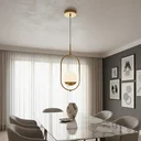 Ver imagem 1 de Pendente Lustre de Teto Dourado Jabuticaba em Alumínio com Globo Fosco 12cm Decoração Casa