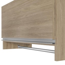 Armário Multiuso Aéreo Cabideiro Grécia L03 Castanho - Lyam - 6 Armário Multiuso Aéreo Cabideiro Grécia L03 Castanho - Lyam - 6