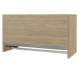 Armário Multiuso Aéreo Cabideiro Grécia L03 Castanho - Lyam - 1 Armário Multiuso Aéreo Cabideiro Grécia L03 Castanho - Lyam - 1