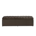 Ver imagem 1 de Calçadeira Baú Imperatriz 100 cm Suede Marrom