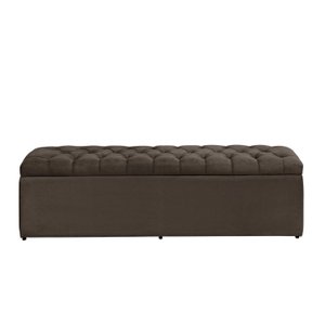 Calçadeira Baú Imperatriz 100 cm Suede Marrom