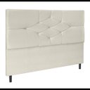 Ver imagem 2 de Cabeceira Casal King Jbe Moveis Camboriú Bege195cm para Cama Box 193cm Decoração Quarto Preto