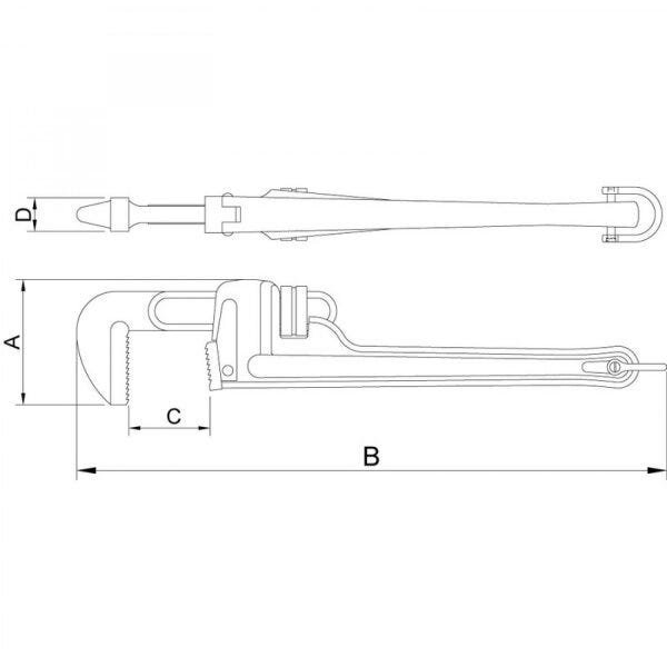 Chave para Tubo 14" para Trabalho em Altura Tramontina PRO - 2