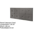 Ver imagem 1 de Painel Cama Box Botão Casal 1,40 Elegance Cor Cinza Comprar