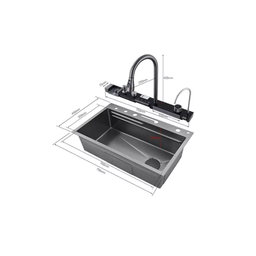 Cuba Gourmet Cascata Lavador de Copos e Acessórios Black Next - 3