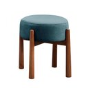 Ver imagem 4 de Conjunto - 2 Puffs Banqueta Lotus Luxo Castellar Móbile Linho Azul