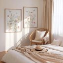 Ver imagem 2 de Kit 2 Quadros Decorativos Infantil Meu Pequeno Jardim Flores Quarto Bebê Menina NO2